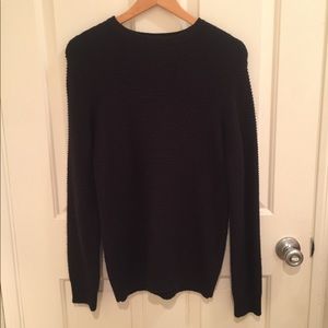 Forever 21 Men Waffle Black Sweater